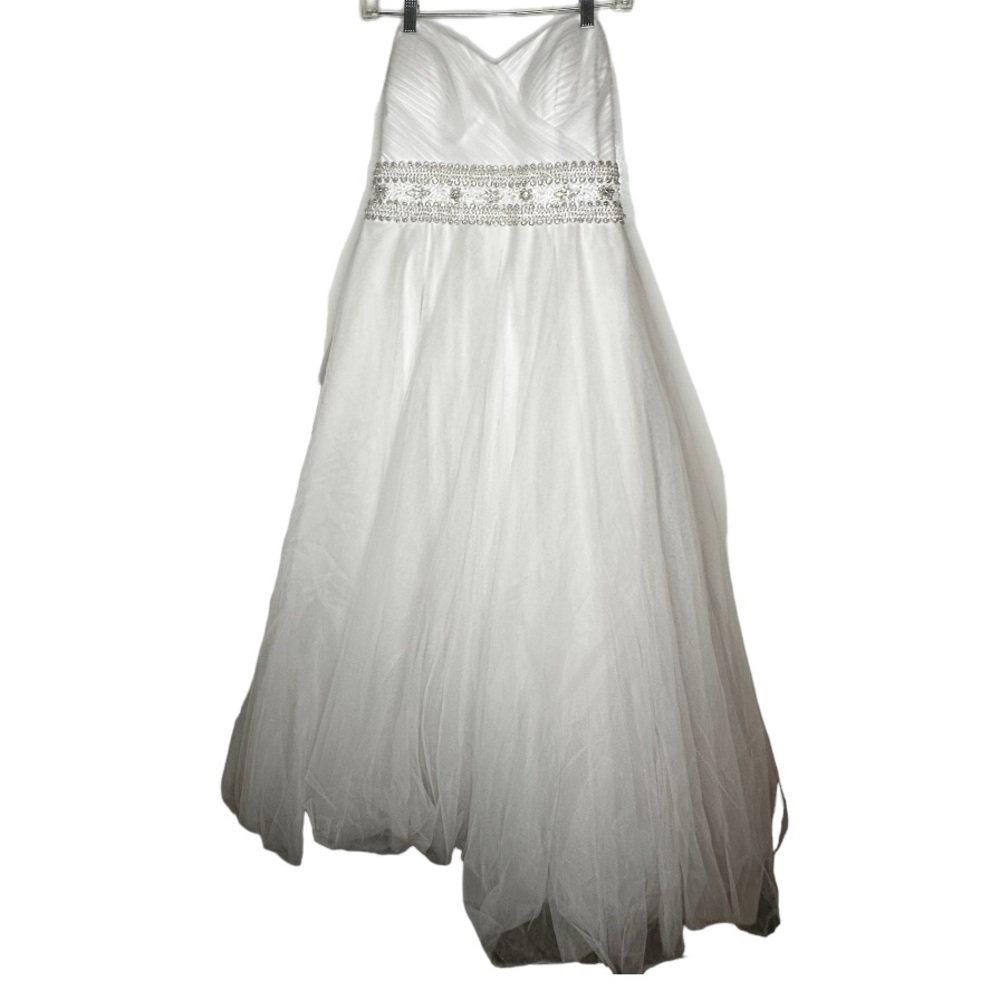 Oleg Cassini White Strapless Wedding‎ Gown